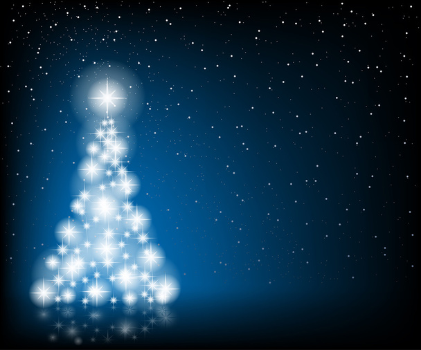 Kerstmis blauwe achtergrond - Vector, afbeelding