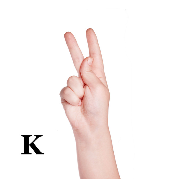 Finger Spelling the Alphabet - Valokuva, kuva