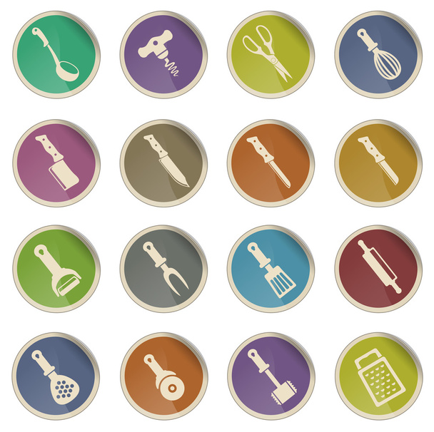 iconos de herramientas de cocina
 - Vector, Imagen