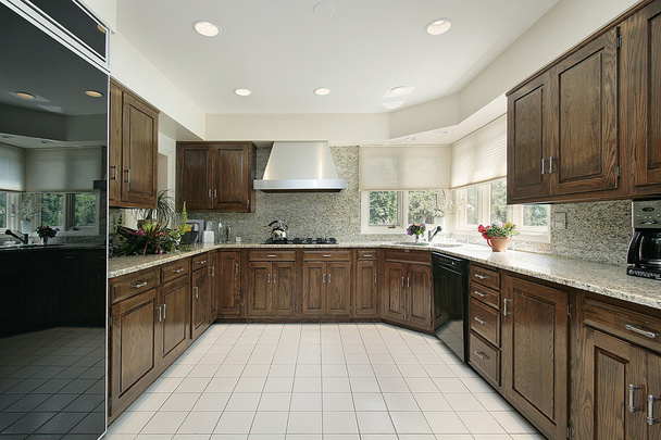 vierkant moderne keuken - Foto, afbeelding