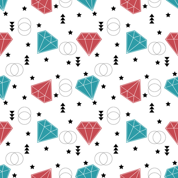 Seamless diamonds pattern - Vector, afbeelding