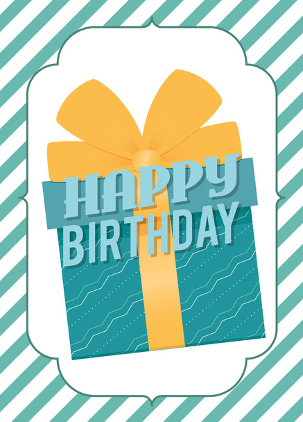 Birthday card template - Vector, Imagen