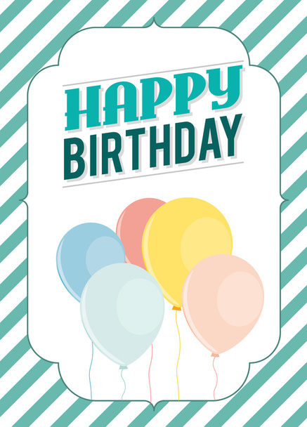 Birthday card template - Vettoriali, immagini