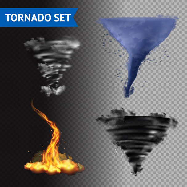 Realistico 3d Tornado Set
 - Vettoriali, immagini