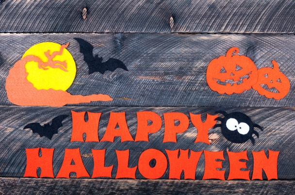 Хэллоуин праздник фон на старом деревянном столе. Слово ручной работы
 - Фото, изображение