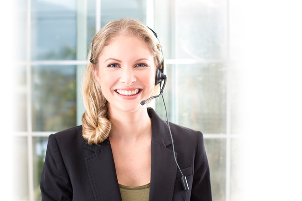 Business woman headset - Photo, Image