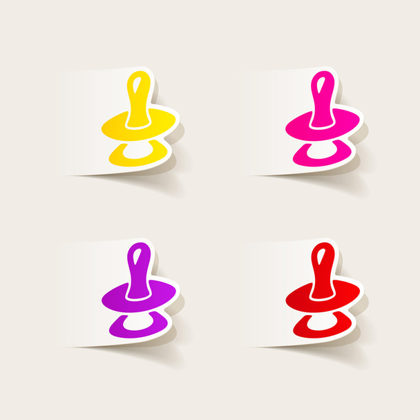 colorful soothers with shadows - Vector, Image