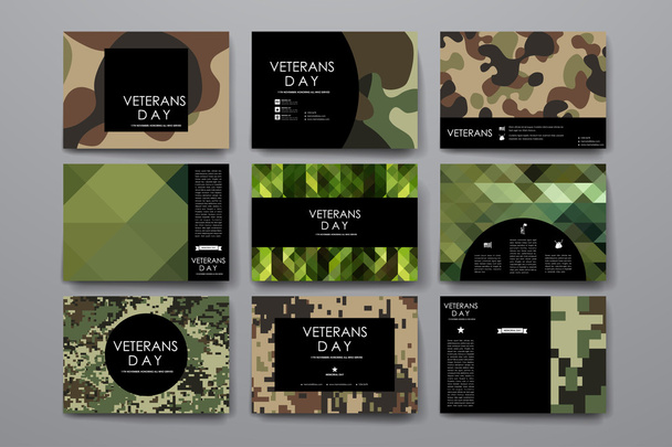 Diseño de póster en estilo de día de veteranos
 - Vector, imagen