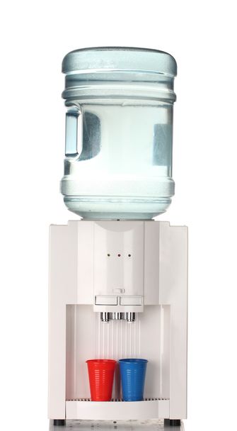 Electric water cooler isolated on white - Foto, afbeelding