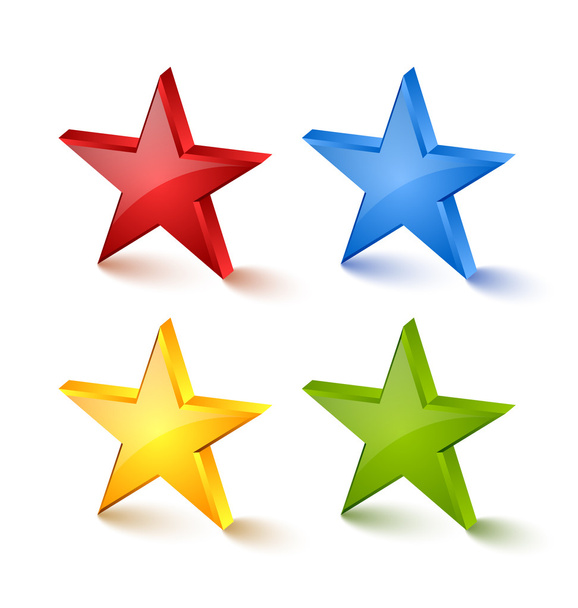 Star icons on white background - Vector, afbeelding