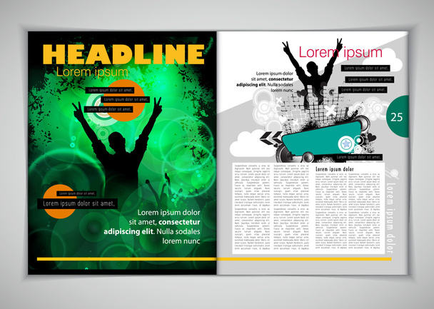 Magazine layout suunnittelu
 - Vektori, kuva