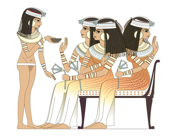 Αρχαία Αίγυπτο γυναίκα - Διάνυσμα, εικόνα