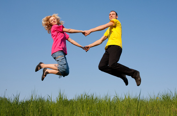 Jumping couples - Photo, Image