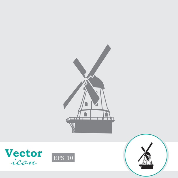 old windmill icon - Vector, Image