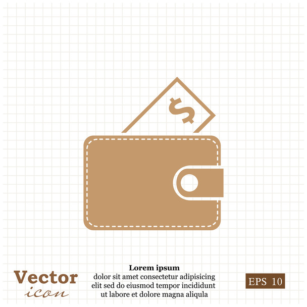 Peněženka s znak dolaru - Vektor, obrázek