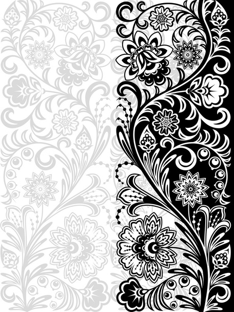 Decorative floral background. Seamless pattern - Vector, Image
