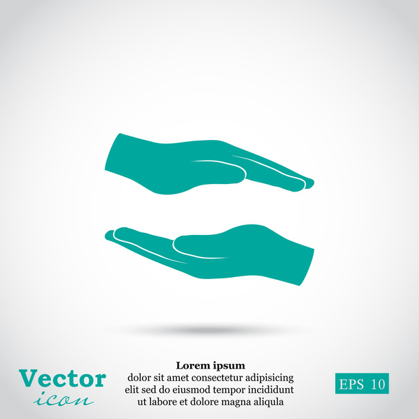 biztonsági kéz ikon - Vektor, kép