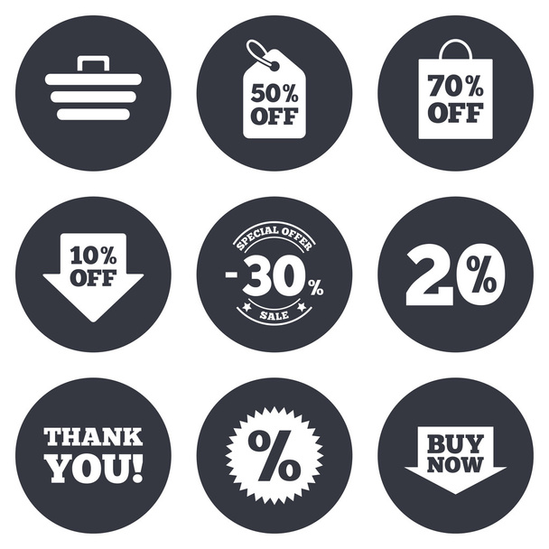 Sale discounts icons - Vector, afbeelding