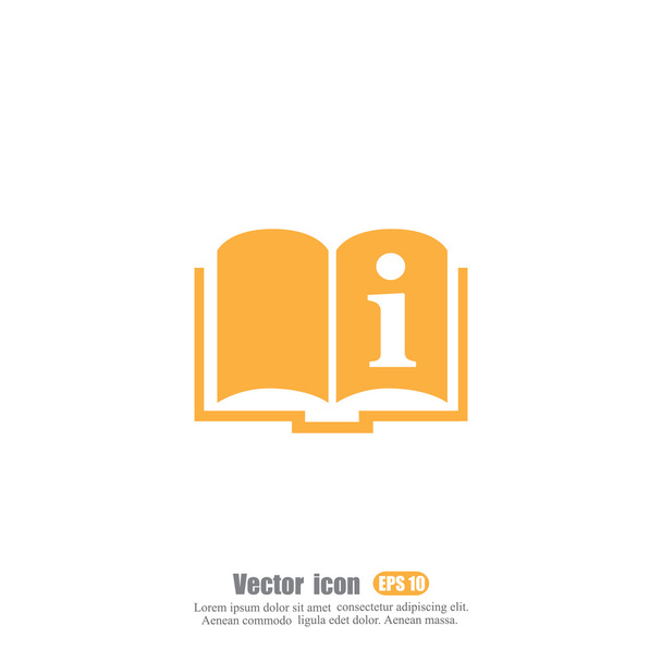 ikona książki informacyjnej - Wektor, obraz