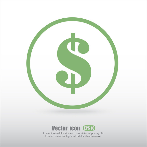 ikona Waluta Dolar - Wektor, obraz