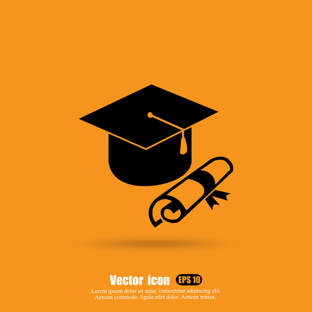 Дипломна шапка та диплом
 - Вектор, зображення