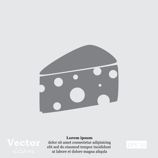 Ikona plátek sýra - Vektor, obrázek