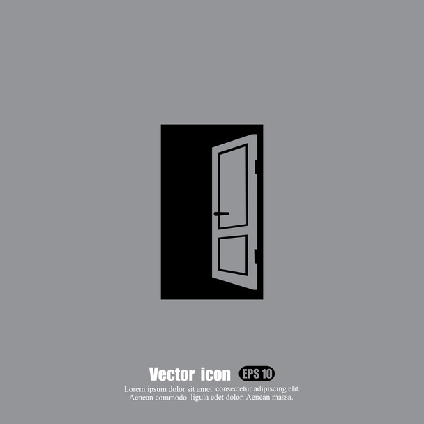 nyitott ajtó ikon - Vektor, kép