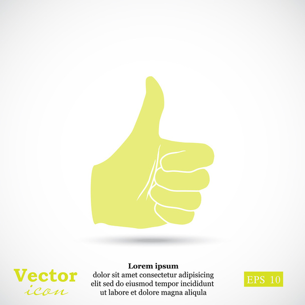 kéz hüvelykujjával felfelé ikon mutatja - Vektor, kép
