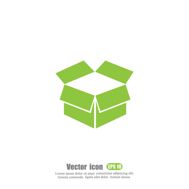 otevřený box ikona - Vektor, obrázek