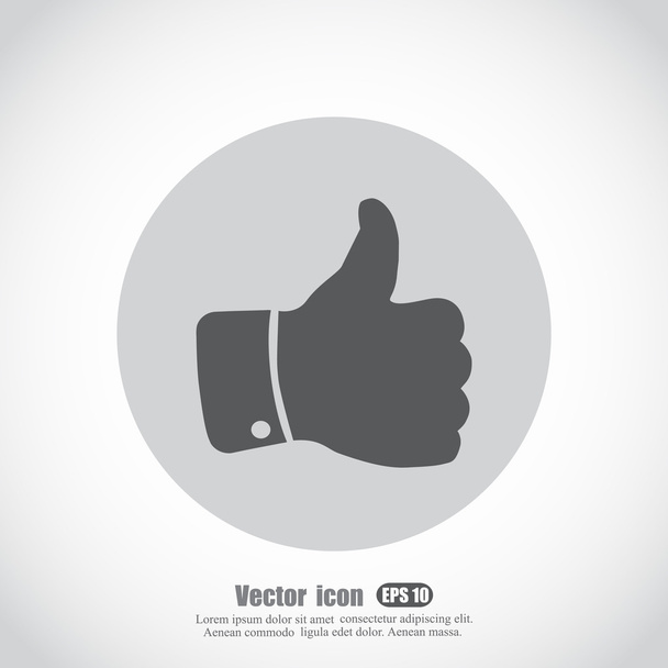 kéz hüvelykujjával felfelé ikon mutatja - Vektor, kép