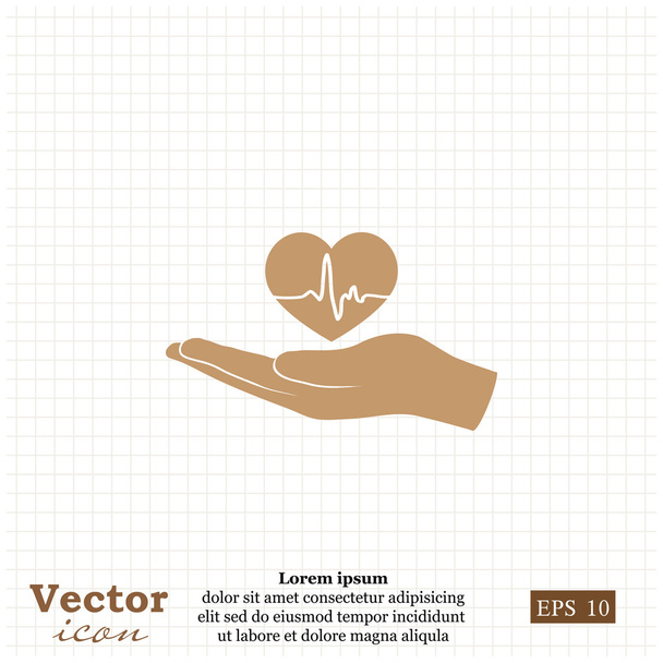 ikona kardiogramu srdce - Vektor, obrázek