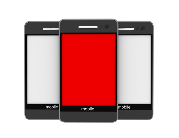 nowoczesne telefony z ekranem dotykowym - Zdjęcie, obraz
