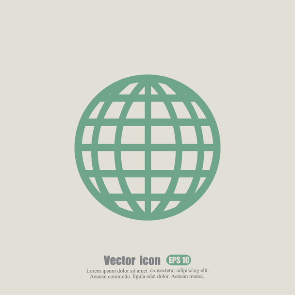 pictograph van wereldbol icoon - Vector, afbeelding