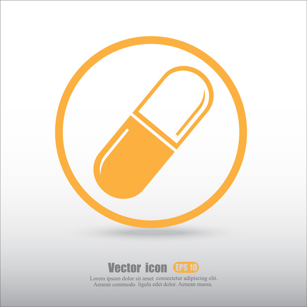 Ikone der Vitaminpille - Vektor, Bild