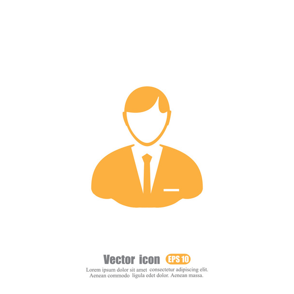 Icono del perfil del empresario
 - Vector, imagen