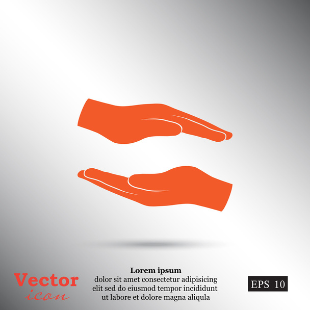 veiligheid handen pictogram - Vector, afbeelding