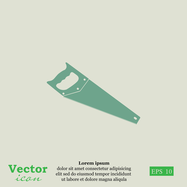 stainless hacksaw icon - Vector, Image