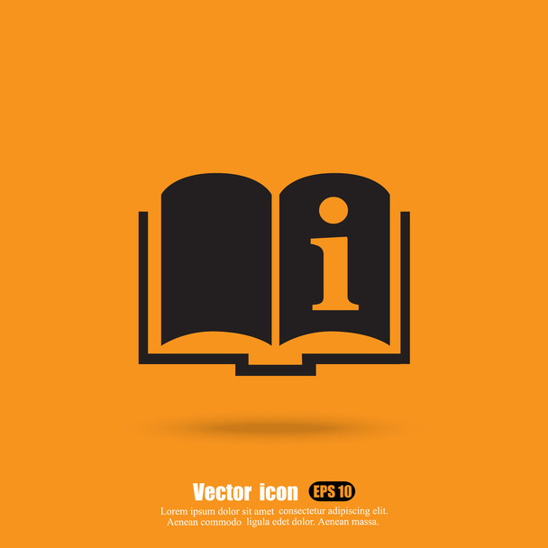Icono libro de información
 - Vector, imagen