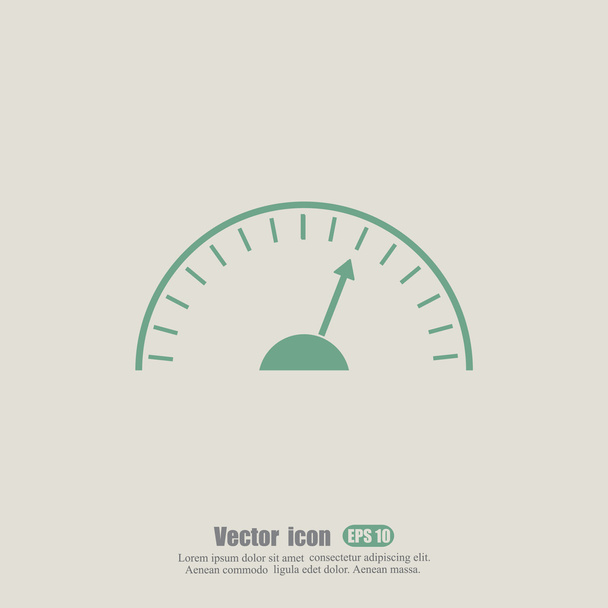 Auto snelheidsmeter pictogram - Vector, afbeelding