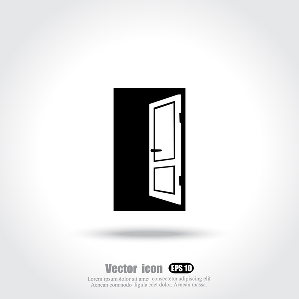 Icono de puerta abierta
 - Vector, Imagen