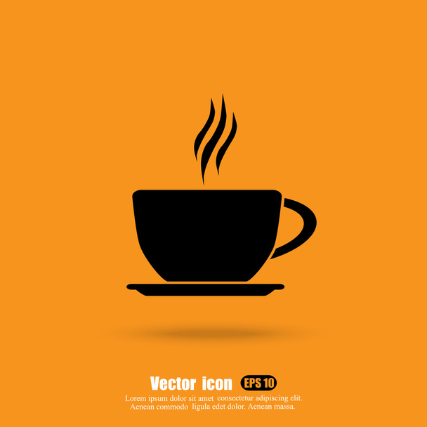 значок чашки кофе - Вектор,изображение