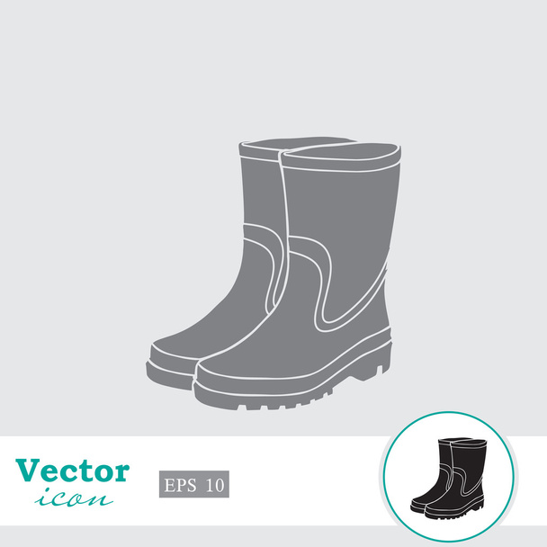 fashion gumboots icon - Vector, Image
