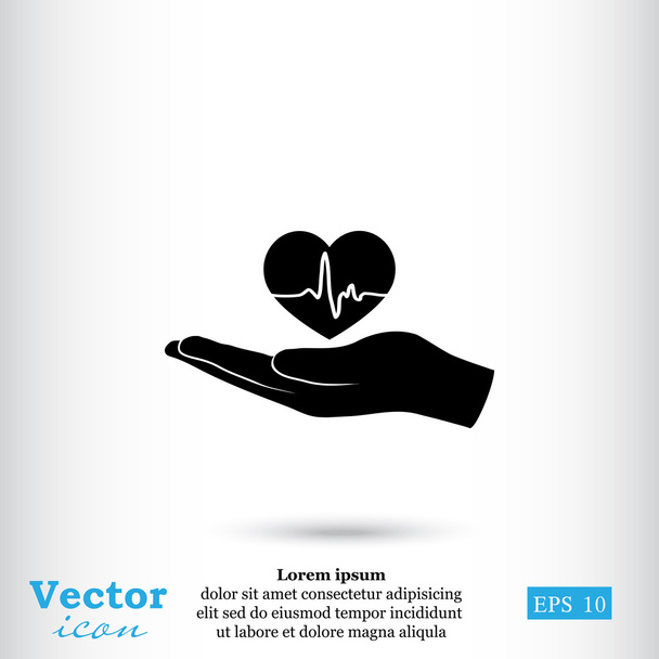 Ícone do cardiograma cardíaco
 - Vetor, Imagem