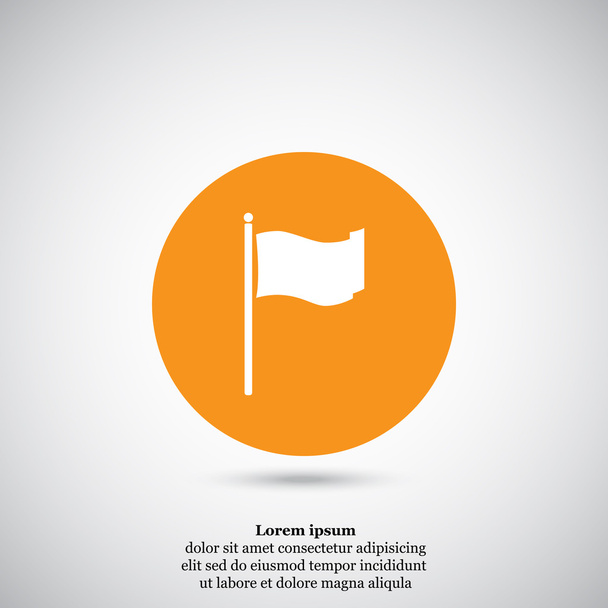 wapperende vlag, pictogram - Vector, afbeelding