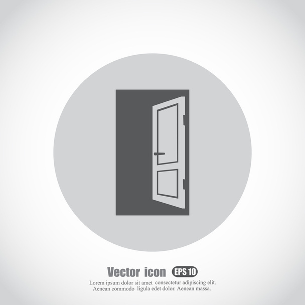 Icono de puerta abierta
 - Vector, imagen