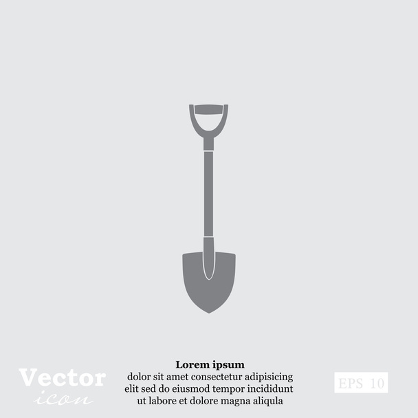 kovová lopatka ikona - Vektor, obrázek