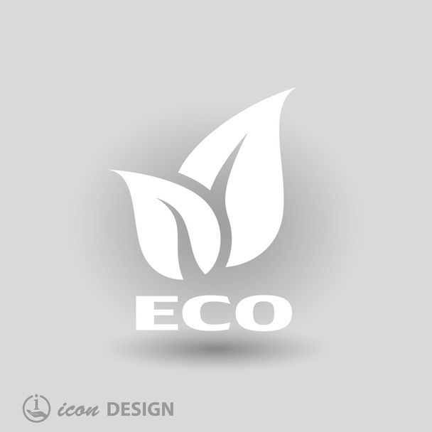 Pictograph of eco icon - Vector, Imagen