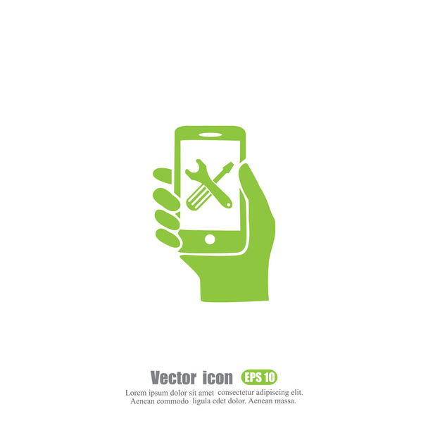 telefon javítás ikon - Vektor, kép