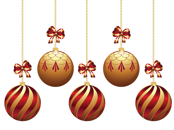 Bolas decorativas de Navidad
 - Vector, imagen