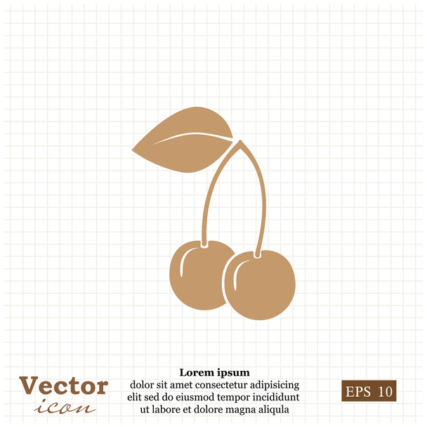 rama de cerezas icono
 - Vector, Imagen